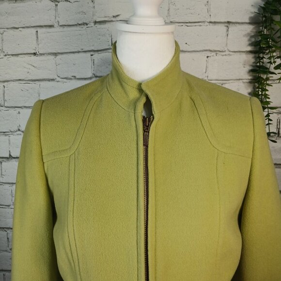 TRIBAL BRAND PISTACHIO GREEN WOOL\NYLON\CASHMERE BLEND COAT, SIZE 2,WOMENS - Picture 10 of 13